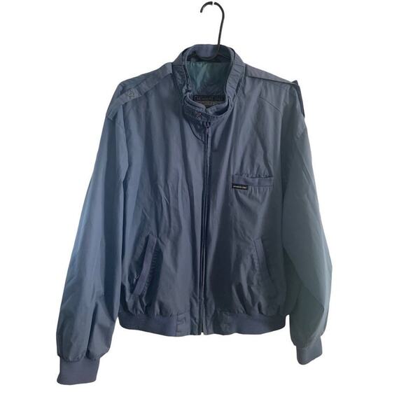 Vintage Members Only jacket coat! 80s cornflower blue large motorcycle style - Picture 1 of 7
